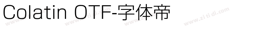 Colatin OTF字体转换
